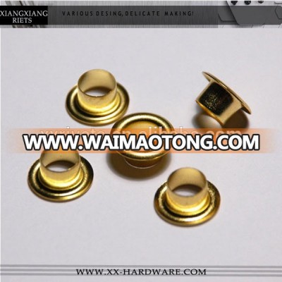 6mm brass eyelet for shoes, hollow metal rivet with washer