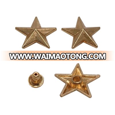 Cheap price  Wenzhou factory directly   star shaped zinc alloy made  Hot sale Speedy/snap rivets for garment or leather